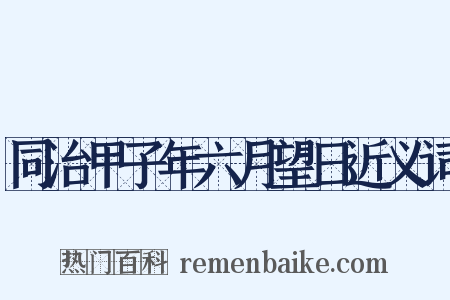 同治甲子年六月望日近义词是什么意思的图片